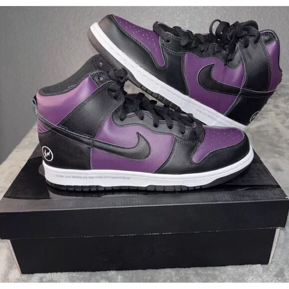 Nike Other - Nike Dunk High x Fragment Design DJ0382-600 Unisex M9/W10.5 Wine Black Sneakers